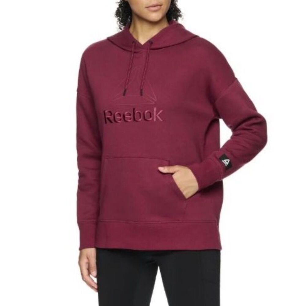 Reebok Women's Large Logo Hoodie with Pocket Sizes XS